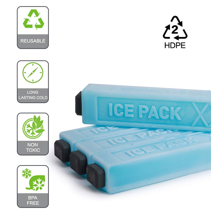 TOURIT Ice Packs for Coolers Reusable Long Lasting Freezer Packs for Lunch Bags/Boxes, Cooler Backpack, Camping, Beach, Picnics, Fishing and More (Set of 4, Blue) - Image 3